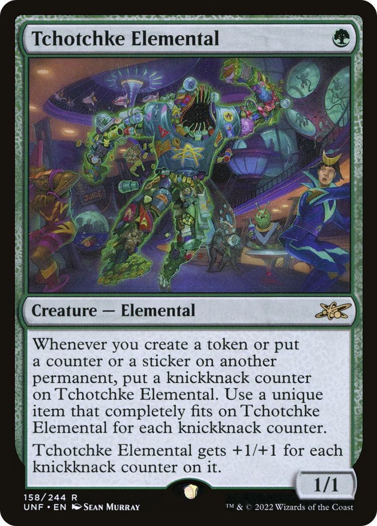 Tchotchke Elemental (158) Foil - Unfinity