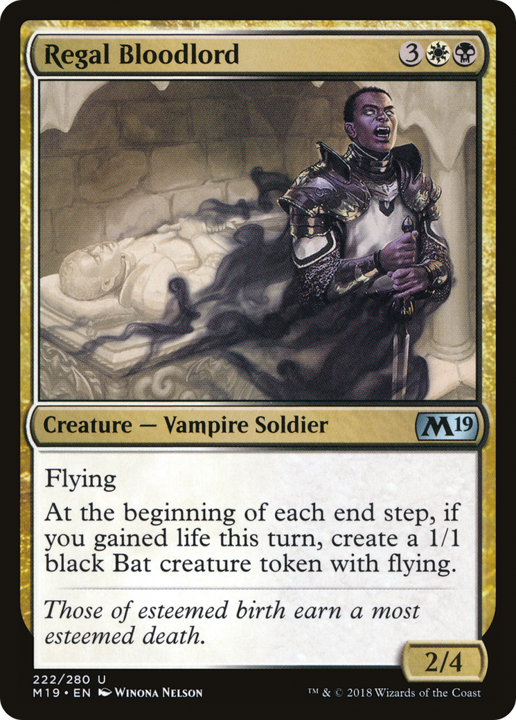 Regal Bloodlord [Core Set 2019] | Silver Goblin