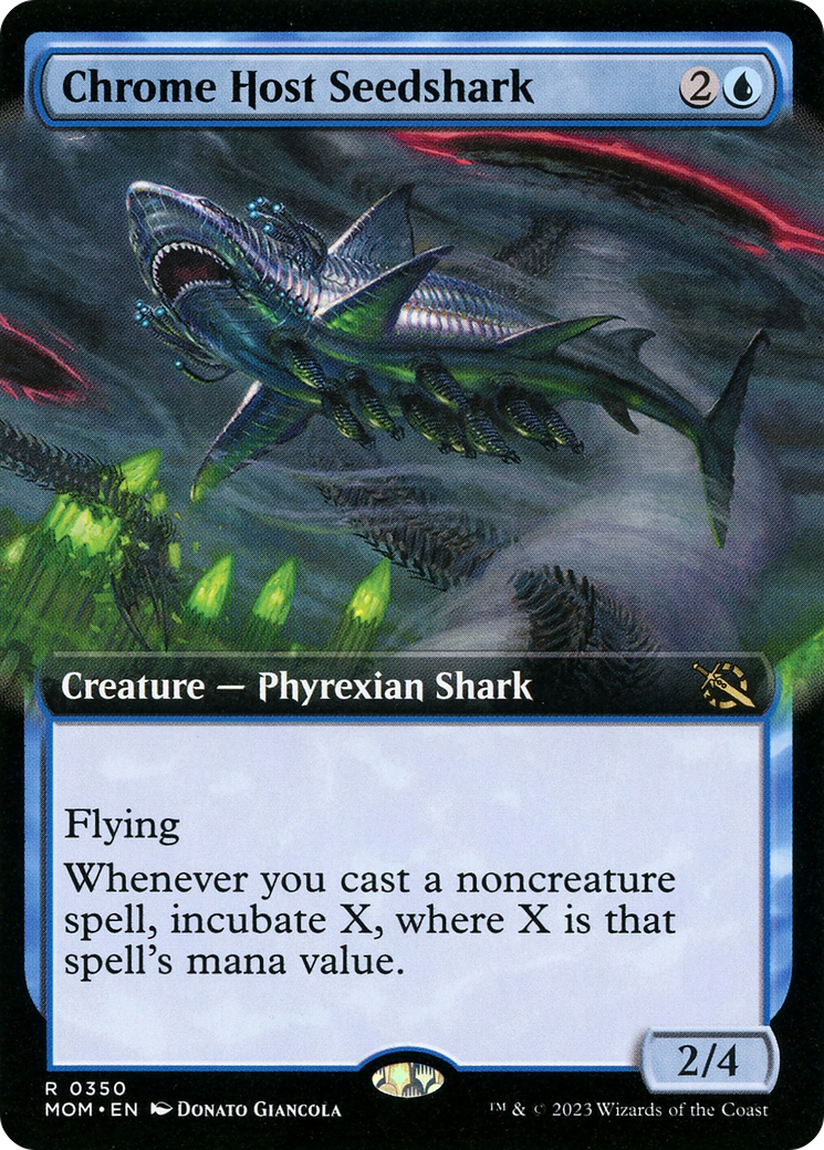 Chrome Host Seedshark (Extended Art) [March of the Machine] | Silver Goblin