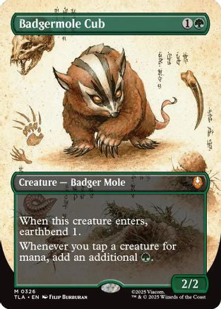 Badgermole Cub (Borderless) (326) Foil - Avatar: The Last Airbender