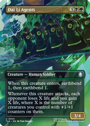Dai Li Agents (Borderless) (306) Foil - Avatar: The Last Airbender