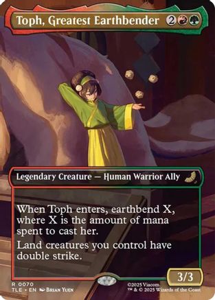 Toph, Greatest Earthbender (Borderless) (070) Foil - Avatar: The Last Airbender: Eternal-Legal