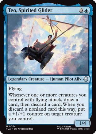 Teo, Spirited Glider (074) Foil - Avatar: The Last Airbender