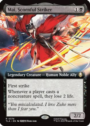 Mai, Scornful Striker (Extended Art) (374) Foil - Avatar: The Last Airbender