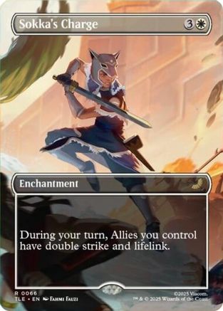 Sokka's Charge (Borderless) (066) Foil - Avatar: The Last Airbender: Eternal-Legal