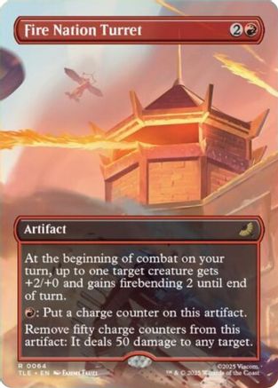 Fire Nation Turret (Borderless) (064) Foil - Avatar: The Last Airbender: Eternal-Legal