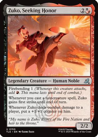 Zuko, Seeking Honor (150) - Avatar: The Last Airbender: Eternal-Legal