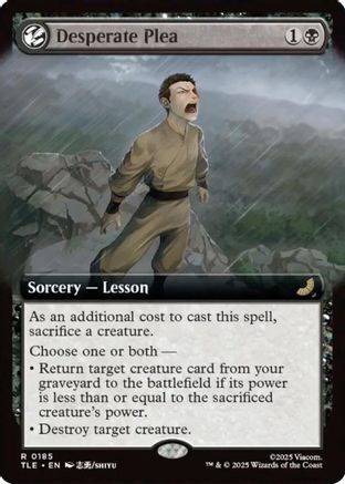Desperate Plea (Extended Art) (185) Foil - Avatar: The Last Airbender: Eternal-Legal