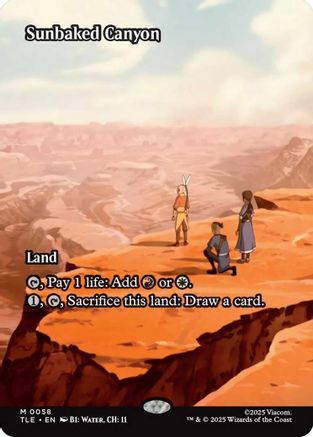 Sunbaked Canyon (Borderless) (058) Foil - Avatar: The Last Airbender: Eternal-Legal