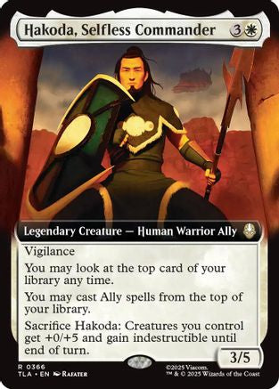 Hakoda, Selfless Commander (Extended Art) (366) Foil - Avatar: The Last Airbender