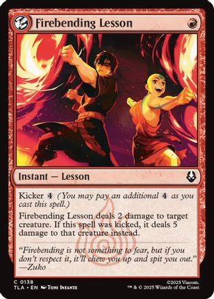 Firebending Lesson (138) Foil - Avatar: The Last Airbender