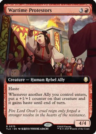 Wartime Protestors (Extended Art) (375) Foil - Avatar: The Last Airbender