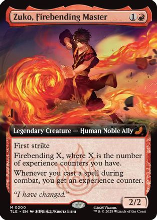 Zuko, Firebending Master (Extended Art) (200) Foil - Avatar: The Last Airbender: Eternal-Legal
