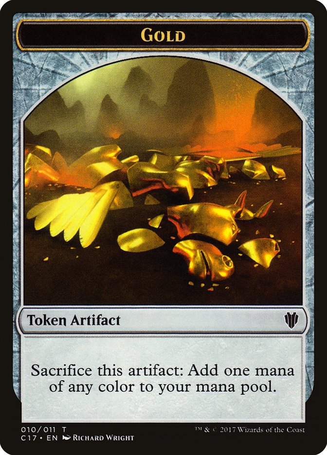 Gold Token [Commander 2017 Tokens] | Silver Goblin