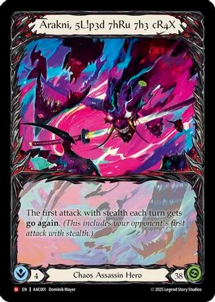Arakni, 5L!p3d 7hRu 7h3 cR4X (Extended Art) (AAC001) - Armory Deck: Arakni