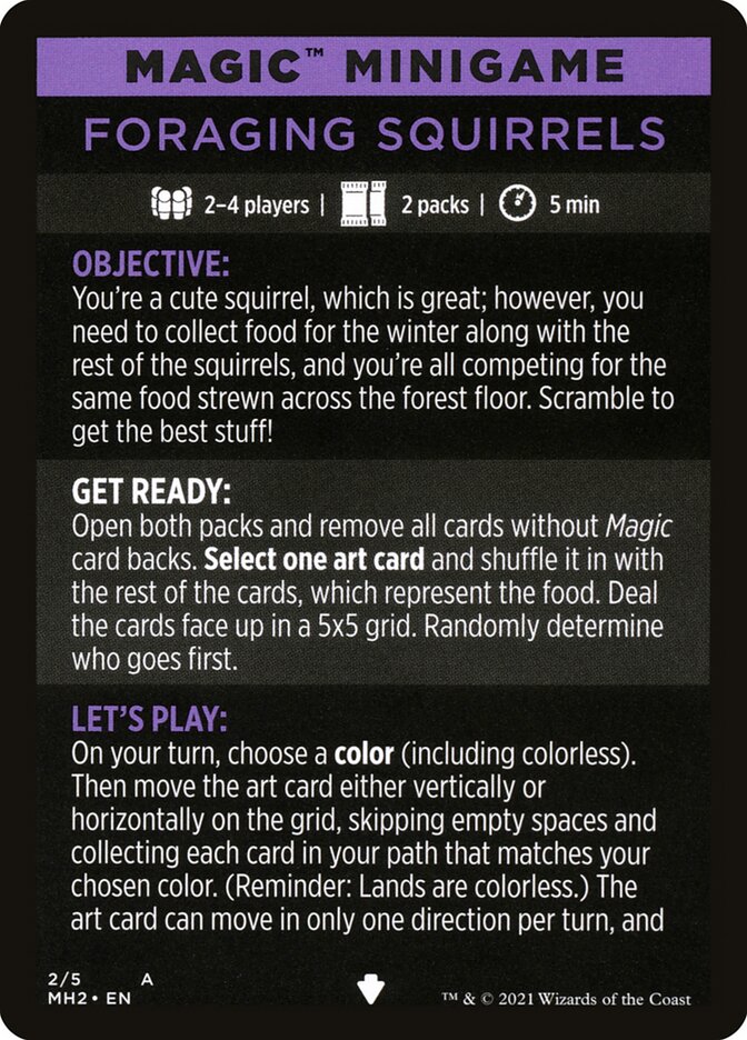 Foraging Squirrels (Magic Minigame) [Modern Horizons 2 Minigame] | Silver Goblin