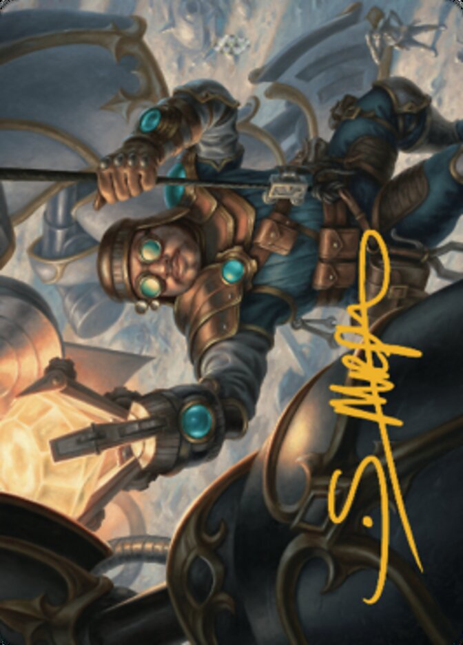 Powerstone Engineer Art Card (Gold-Stamped Signature) [The Brothers' War Art Series] | Silver Goblin