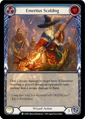 Emeritus Scolding (Blue Extended Art) [LGS092] (Promo)  Rainbow Foil | Silver Goblin