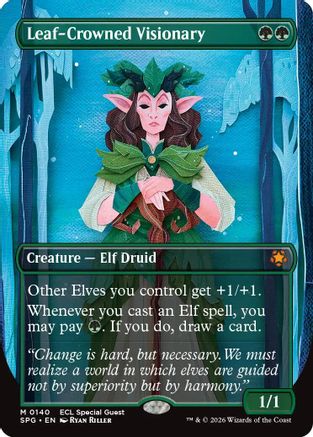 Leaf-Crowned Visionary (Borderless) (140) Foil - Special Guests