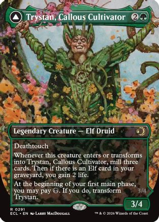 Trystan, Callous Cultivator (Borderless) (291) Foil - Lorwyn Eclipsed