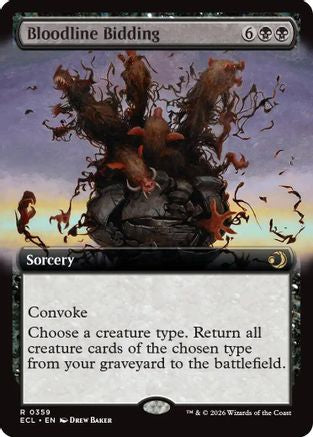 Bloodline Bidding (Extended Art) (359) Foil - Lorwyn Eclipsed