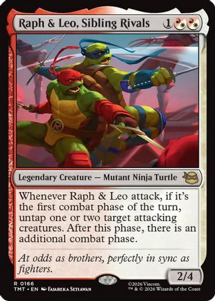 Raph & Leo, Sibling Rivals (166) Foil - Teenage Mutant Ninja Turtles