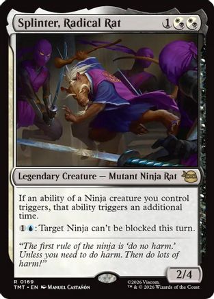 Splinter, Radical Rat (169) Foil - Teenage Mutant Ninja Turtles