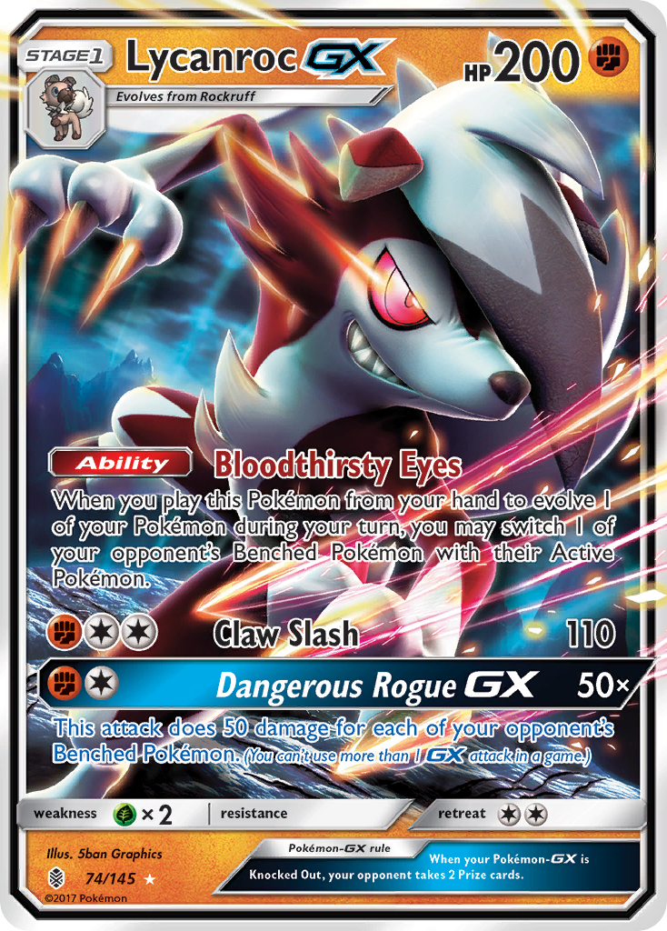 Lycanroc GX (74/145) [Sun & Moon: Guardians Rising] | Silver Goblin