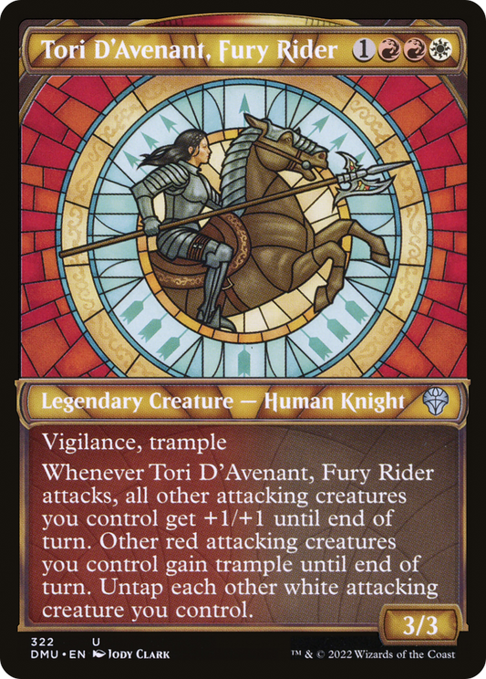 Tori D'Avenant, Fury Rider (Showcase) [Dominaria United] Foil