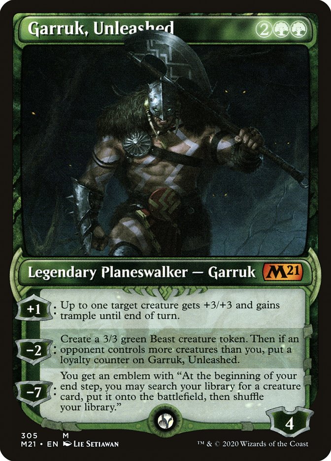 Garruk, Unleashed (Showcase) [Core Set 2021] | Silver Goblin