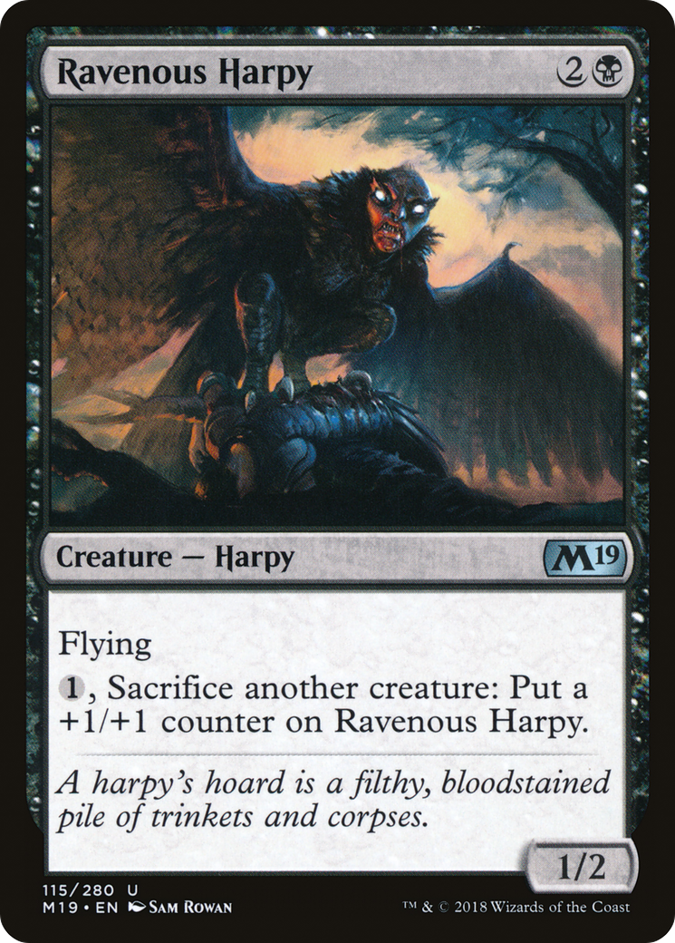 Ravenous Harpy (115) Foil - Core Set 2019