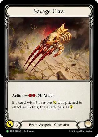 Savage Claw (GEM107) Cold Foil - GEM Pack