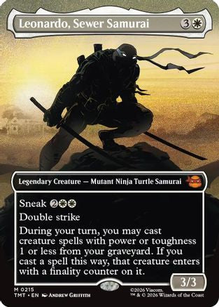 Leonardo, Sewer Samurai (Borderless) (215) - Teenage Mutant Ninja Turtles