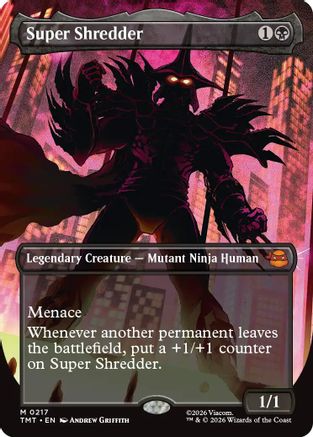 Super Shredder (Borderless) (217) Foil - Teenage Mutant Ninja Turtles