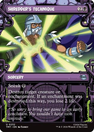 Shredder's Technique (Showcase) (232) Foil - Teenage Mutant Ninja Turtles