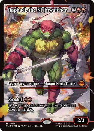 Raphael, the Nightwatcher (Showcase) (287) Foil - Teenage Mutant Ninja Turtles