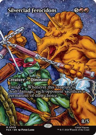 Silverclad Ferocidons (Borderless) (009) Foil - Teenage Mutant Ninja Turtles Eternal-Legal