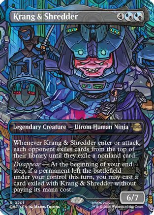 Krang & Shredder (Borderless) (201) Foil - Teenage Mutant Ninja Turtles