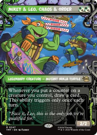 Mikey & Leo, Chaos & Order (Showcase) (247) Foil - Teenage Mutant Ninja Turtles