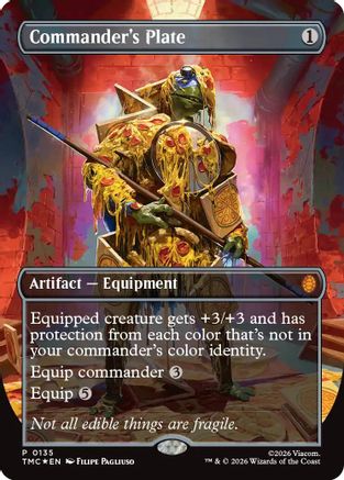 Commander's Plate (Borderless) (135) Foil - Commander: Teenage Mutant Ninja Turtles