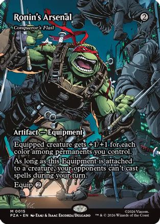 Ronin's Arsenal – Conqueror's Flail (Borderless) (015) - Teenage Mutant Ninja Turtles Eternal-Legal