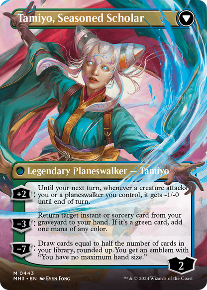 Tamiyo, Inquisitive Student // Tamiyo, Seasoned Scholar(Borderless) (443)
