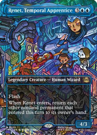 Renet, Temporal Apprentice (Borderless) (202) Foil - Teenage Mutant Ninja Turtles