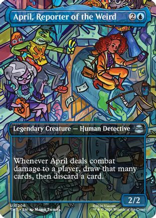 April, Reporter of the Weird (Borderless) (206) Foil - Teenage Mutant Ninja Turtles