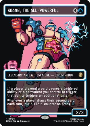 Krang, the All-Powerful (Borderless) (Surge Foil) (086) Foil - Commander: Teenage Mutant Ninja Turtles