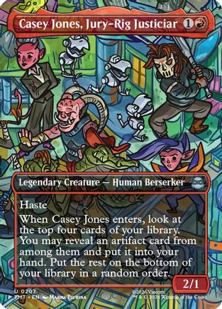 Casey Jones, Jury-Rig Justiciar (Borderless) (207) Foil - Teenage Mutant Ninja Turtles