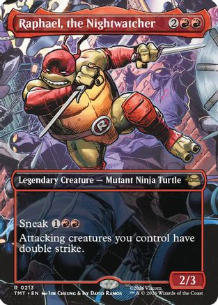 Raphael, the Nightwatcher (Borderless) (213) Foil - Teenage Mutant Ninja Turtles
