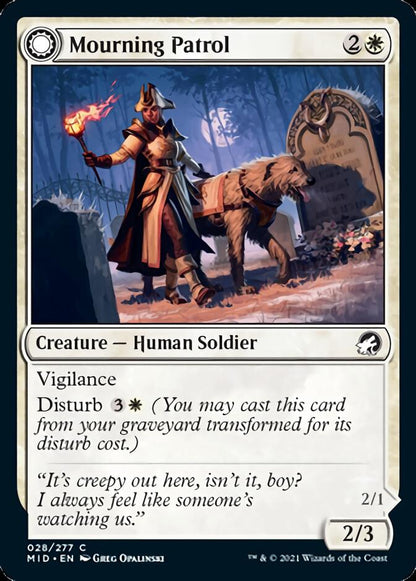 Mourning Patrol // Morning Apparition (028) Foil - Innistrad: Midnight Hunt