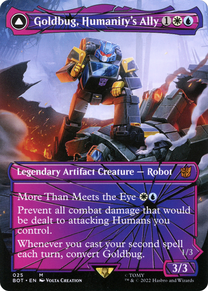 Goldbug, Humanity's Ally (Shattered Glass) (025) Foil - Transformers