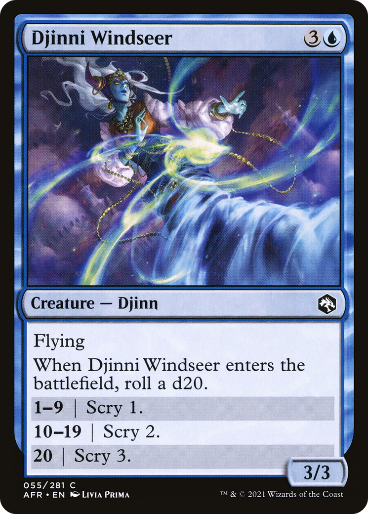Djinni Windseer (055) Foil - Adventures in the Forgotten Realms